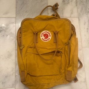 Fjallraven kanken yellow back pack